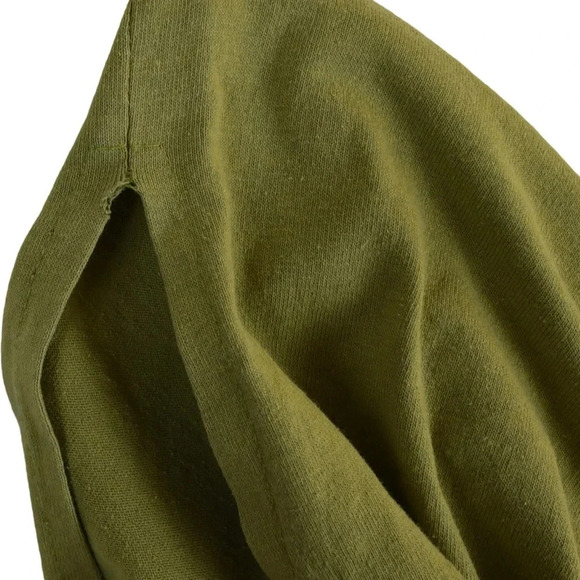 *Flaw* Superline USA Maxi Dress Fashion Mannequins Block Print Asparagus Green L - Picture 7 of 14